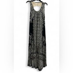 Live and Let Live Black and Gray A-Line Dress